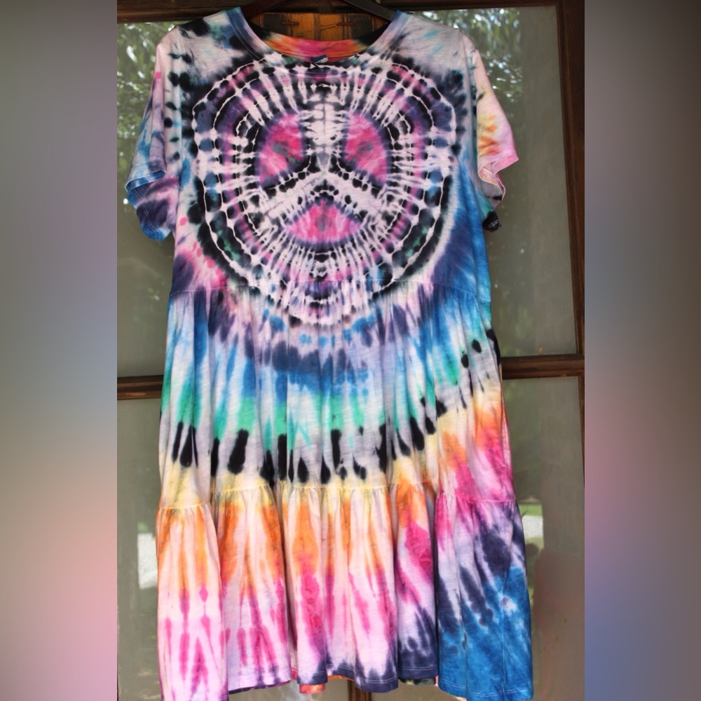 Old Navy Tie Dye Dress Size L Hand Dyed (NEW)